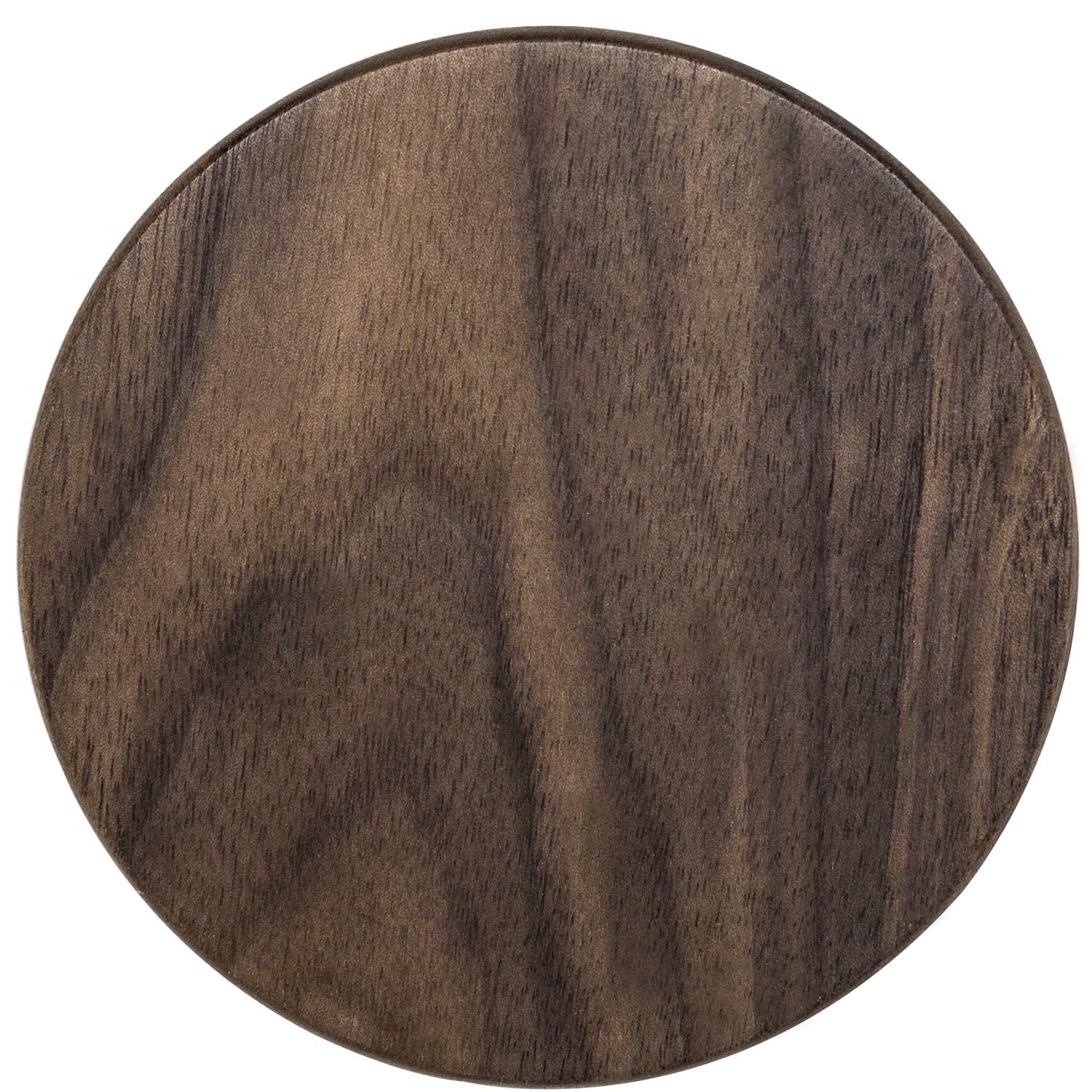 Wood Drink Coasters With Metal Holder, Goh Dodd 4 Inch 6 Pieces Wooden Coasters Cup Coaster Set For Bar Kitchen Home Apartment,